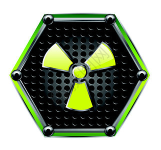 危险区蜂窝建造金属放射性技术合金制造业力量绿色插图图片