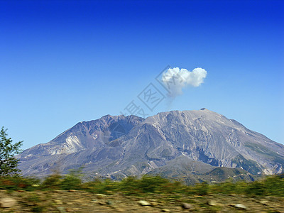 华盛顿圣海伦山高山裂缝蓝色冰川公园顶峰休眠公吨灾害火山图片