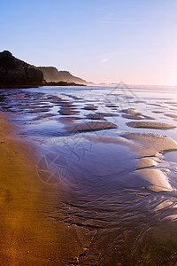 沙格里斯美丽的海滩海洋日落海岸线水池晴天支撑天空海浪旅行蓝色图片