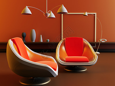 现代内地房子椅子家具座位公寓装饰风格文化扶手椅橙子图片