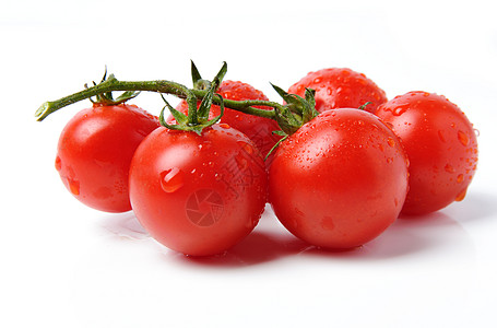 樱桃番茄红番茄团体蔬菜食物白色市场养分红色背景