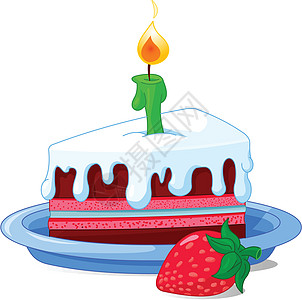 生日蛋糕盘子蜡烛图片