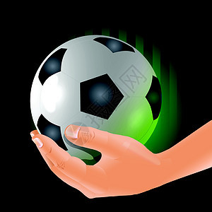 足球选手拿着球线条海报贴画反射绿色插图图纸库存股票剪贴画艺术品图片