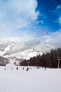 高山山区地貌风景太阳顶峰粉末高山丘陵旅行全景假期滑雪图片