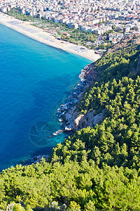 Alania海滨海岸旅游海洋景观树木火鸡假期天空天堂码头图片