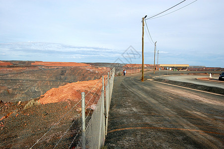 金金矿工业栅栏岩石图片