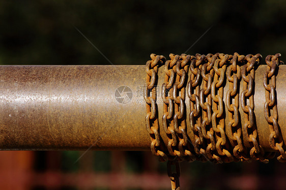 旧的生锈链条古董青铜乡村金属圆柱力量棕色材料腐蚀图片