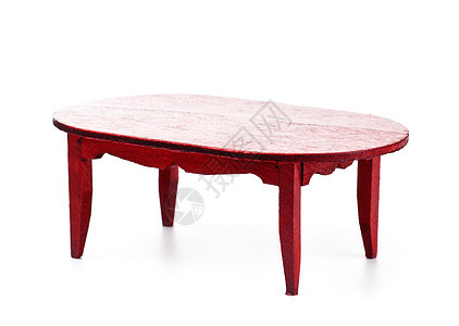 玩具家具 表格棕色玩物休息白色照片曲线木头桌子水平红色背景图片