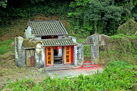中国老村和旧房屋图片