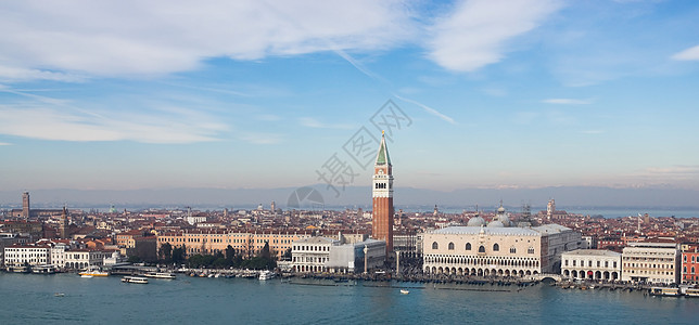 威尼斯钟楼艺术天线历史性文化城市建筑学全景景观旅行图片