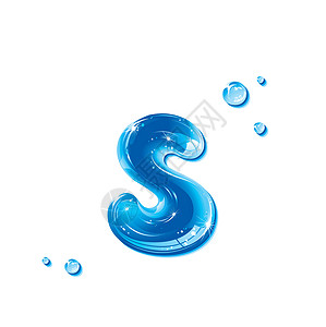 ABC系列-水液字母-小写字母s图片