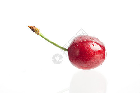 白色背景的红樱桃健康红色食物水果图片