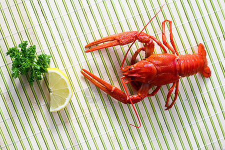 龙虾美食海鲜贝类午餐红色食物图片