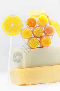 自制唇膏团体肥皂产品香脂黄色白色手工化妆品口红卫生图片