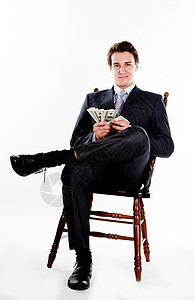 飞行美元现金商业收益男性套装银行业市场经理人士男人图片