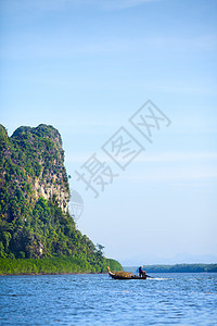 安达曼海天空热带照片蓝色海岸线尾巴岩石异国渔夫假期图片