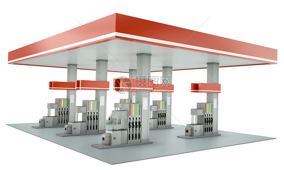 天然气加油站车站活力燃油喷嘴红色建筑水平软管汽油燃料图片