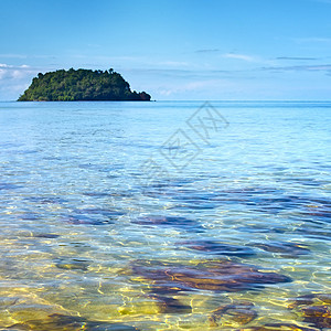 热带热带海滩假期风景晴天水晶海岸情调天空旅游地平线蓝色图片