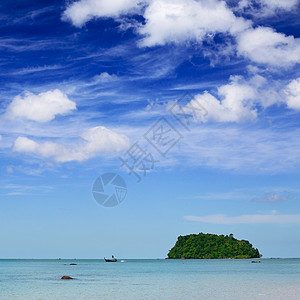 安达曼海娱乐棕榈支撑蓝色异国丛林地平线海洋旅游风景图片