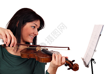 美丽的女孩小提琴家图片