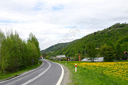 山区公路草地航程风景天空国家森林场景场地地平线驾驶图片