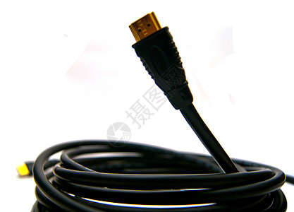 黑色HDMI电缆插头电子产品广播电视白色信号沟通数字化展示灵活性图片