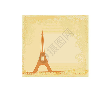 Eiffel 旧的逆向 Eiffel 卡艺术建筑专辑绘画旅游地标建筑学插图纸板观光图片