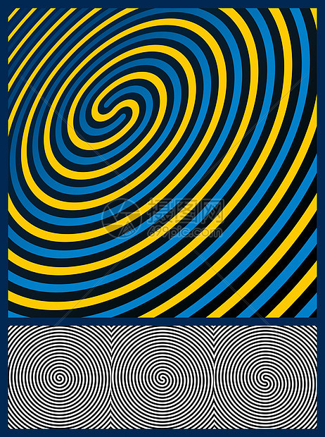 光学幻影背景 三种螺旋模式图片