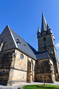 德国理石法 德国旅行游客城市尖塔教会景观晴天旅游蓝天天空图片