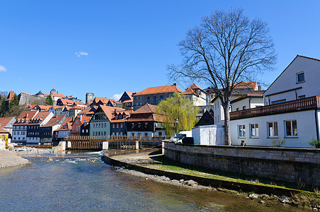 德国克罗纳赫建筑晴天蓝天城市旅游要塞景观历史城堡房屋图片
