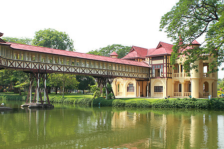 Rama King 6 泰国Nakhon病理学池塘历史建筑房子历史性院子游客大厅旅行地标图片