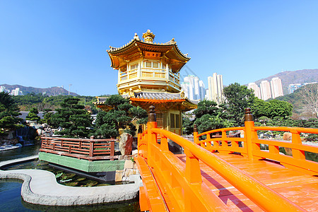 南里安花园的绝对完美之馆 洪洞佛教徒宗教寺庙旅游游客花园假期植物城市历史性图片