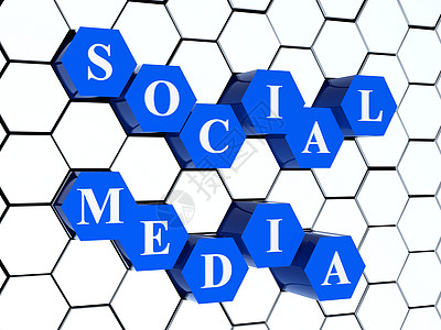社交媒体六边形涉及地址技术全球邮箱蓝色博客朋友按钮图片