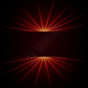 红光灯辉光艺术镜片光泽光束耀斑曲线圆圈射线插图图片