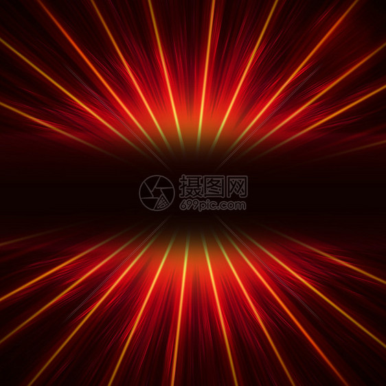 红光灯圆环插图中心镜片曲线辉光宇宙辐射大爆炸艺术图片