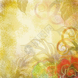 花花设计展示框架黄色新娘材料珠宝问候语卡片绿色礼物图片