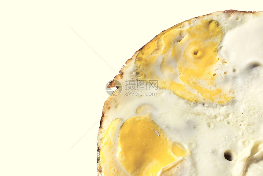 白上分离的炸鸡蛋白色黄色早餐蛋黄食物图片