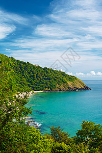 Koh Lanta岛情调丛林支撑海景风景天空海滩森林海洋天堂图片