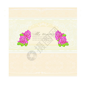 旧花板框架邀请函绘画墙纸婚姻传统婚礼装饰品标签玫瑰卡片图片