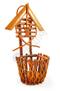 与世隔绝的螺旋篮篮子编织手工工艺购物手工业圆圈野餐木头礼物乡村图片