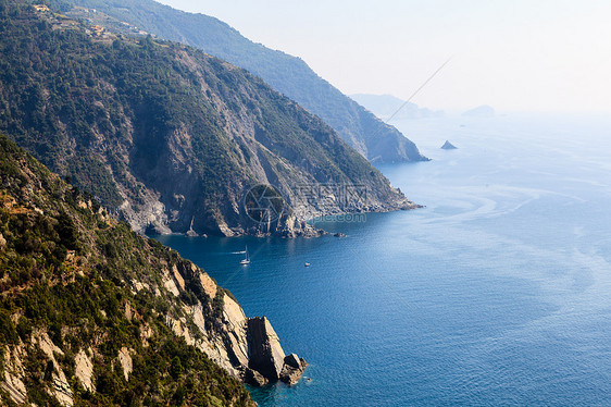 意大利辛克特尔美丽的海岸线岩石大地国家天气悬崖钓鱼海洋旅游旅行海岸图片