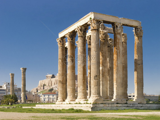 希腊雅典奥林山宙斯寺庙图片