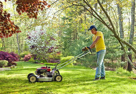 Mowing 草地生长工作刀片技术地面服务财产男性植物工具图片