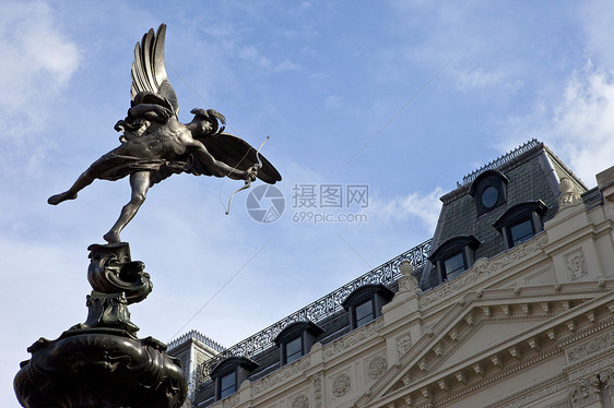 皮卡迪利马戏团的Eros雕像神话旅游西端地标旅行观光景点游客文化传奇图片