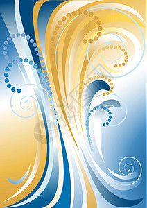蓝色和黄色条纹背景艺术液体纤维横幅互联网溪流透明度曲线插图墙纸图片