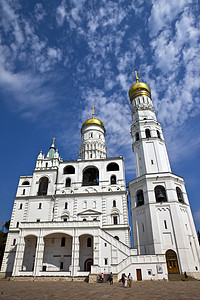 莫斯科克里姆林宫的伊凡大钟塔城市旅行地标旅游历史钟楼景点建筑学大天使首都图片