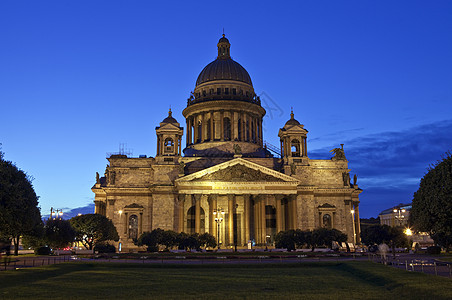 圣彼得堡圣艾萨克大教堂景点大教堂旅游旅行教会地标建筑文化交通路灯图片