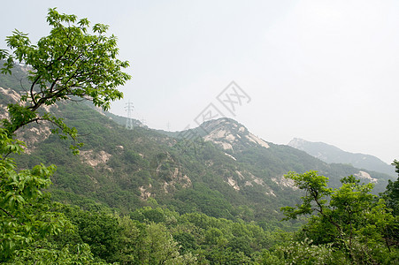 远处的山上背景图片