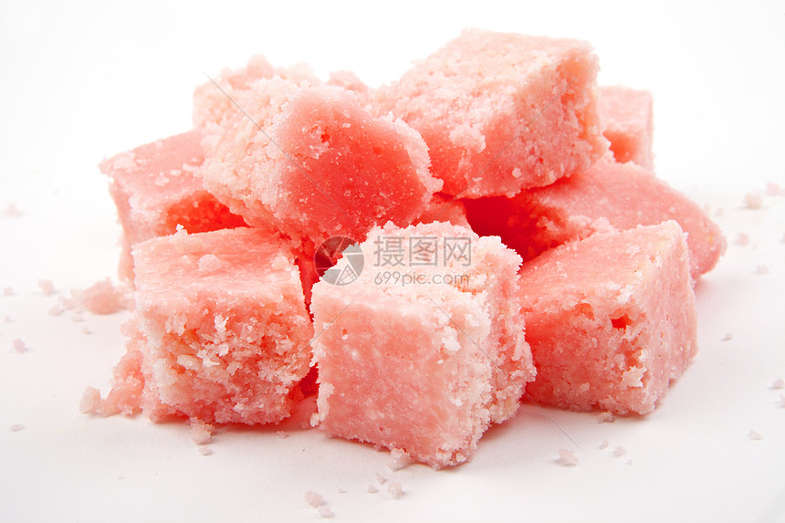 粉椰子冰食品粉色红色小吃食物甜食派对糖果图片