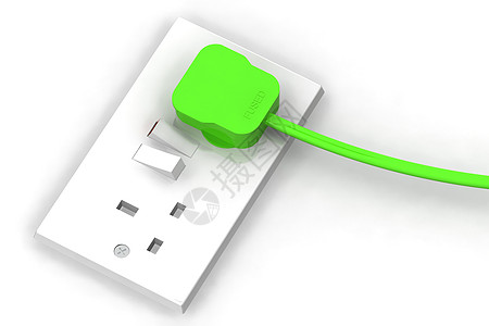 绿色插液概念环境活力插座插头电气插图力量生态足迹图片